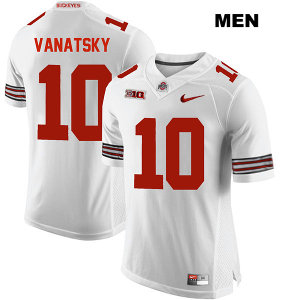 Ohio State Buckeyes Men's Daniel Vanatsky #10 White Authentic Nike College NCAA Stitched Football Jersey CO19Y03FO